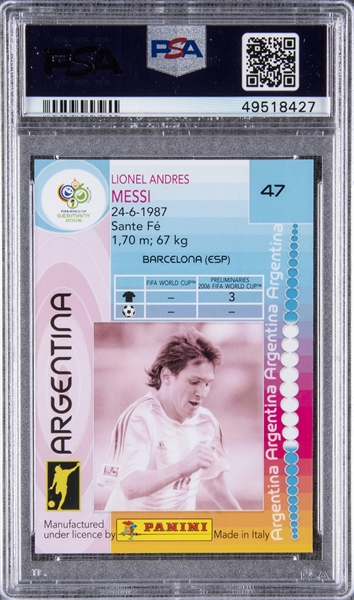 Lot Detail - 2006 Panini World Cup Germany #47 Lionel Messi Rookie 