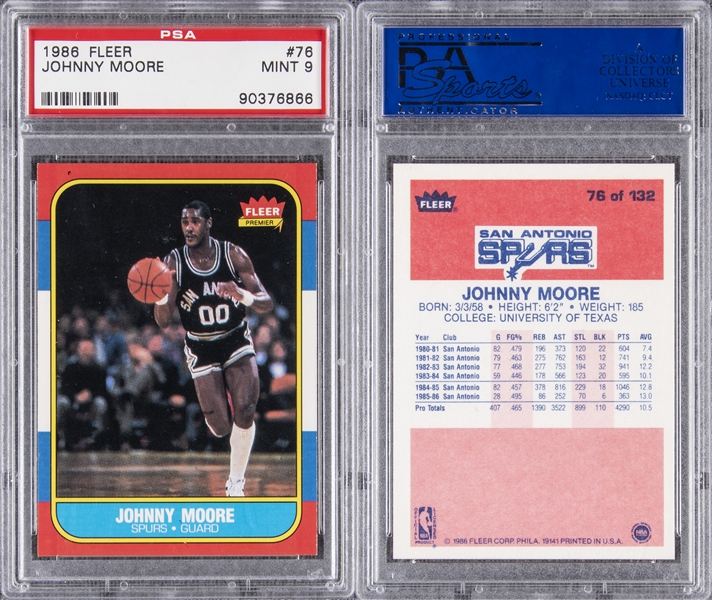 Lot Detail - 1986-87 Fleer Basketball PSA MINT 9 Complete Set (132)