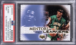 2003-04 UD Mentors and Learners #ML1 LeBron James/Michael Jordan Rookie Card - PSA GEM MT 10