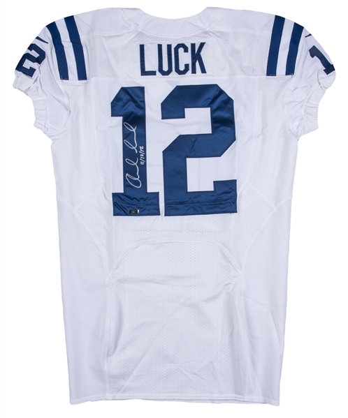 Lot Detail - 2012 Andrew Luck Game Used, Signed, & Inscribed ...