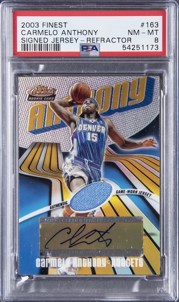 Lot Detail - 2003-04 Topps Finest Refractor #163 Carmelo Anthony