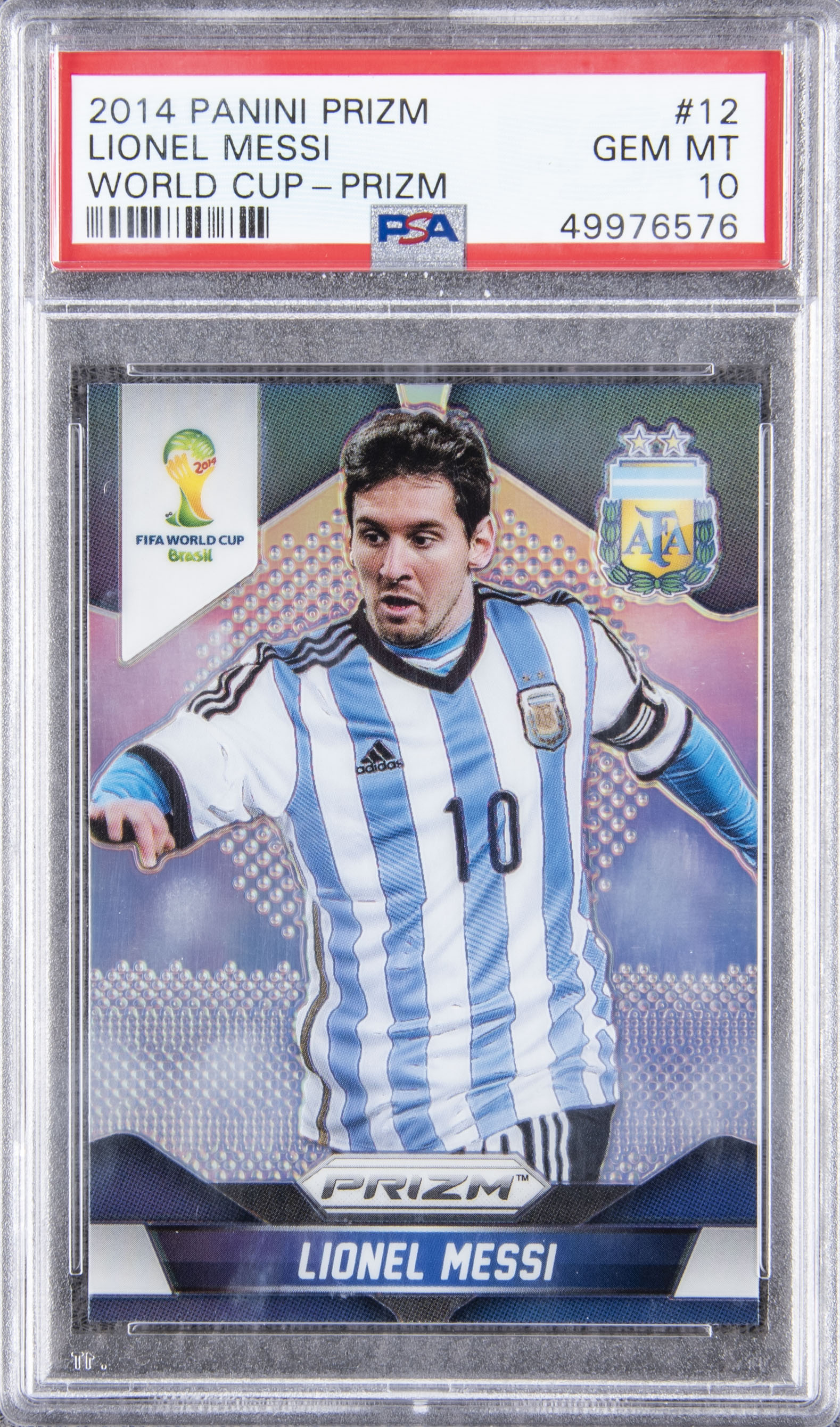 Lot Detail - 2014 Panini Silver Prizm World Cup #12 Lionel Messi - PSA ...