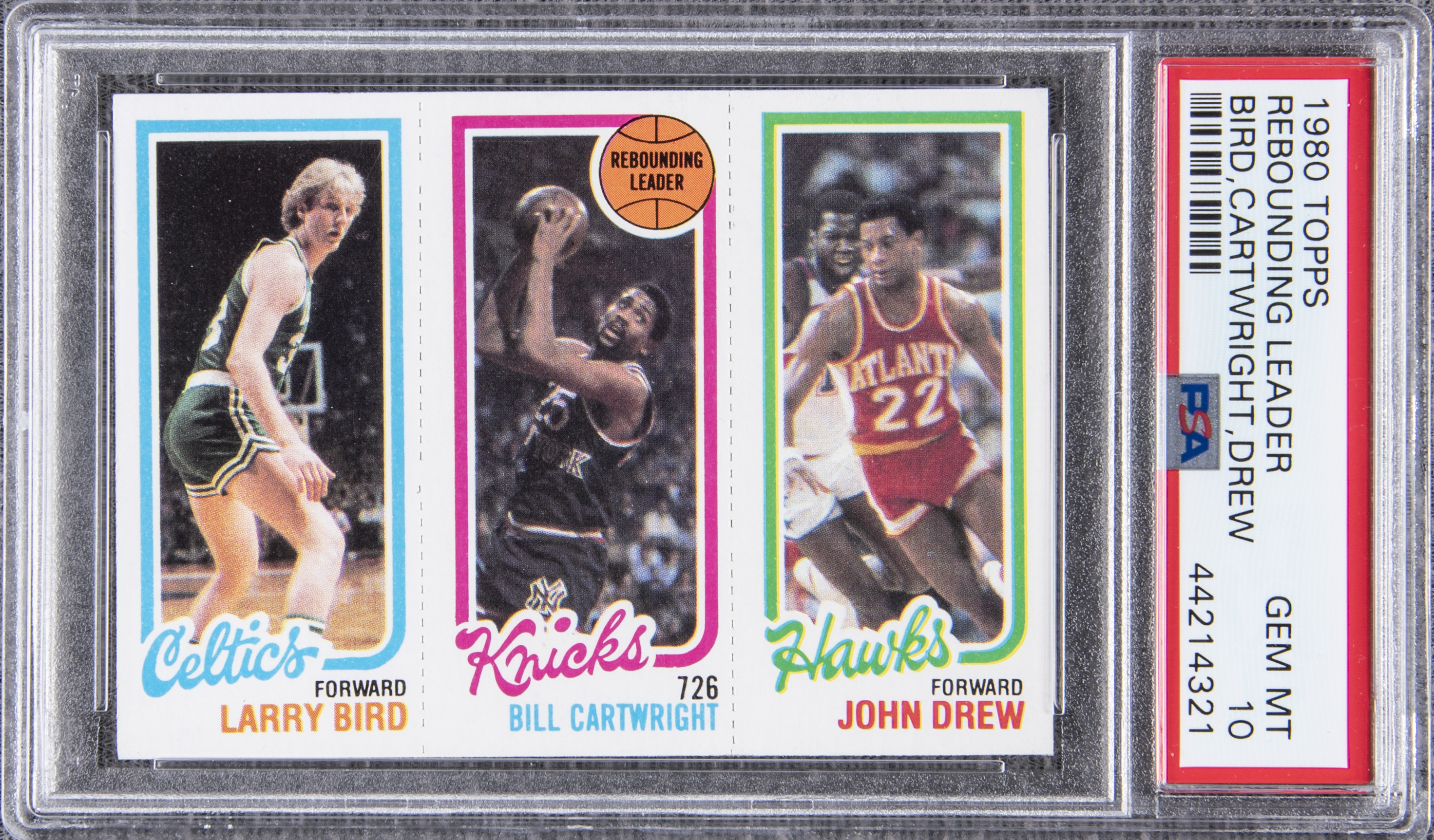 Lot Detail - 1980-81 Topps Bird/Cartwright/Drew – Larry Bird's Rookie ...