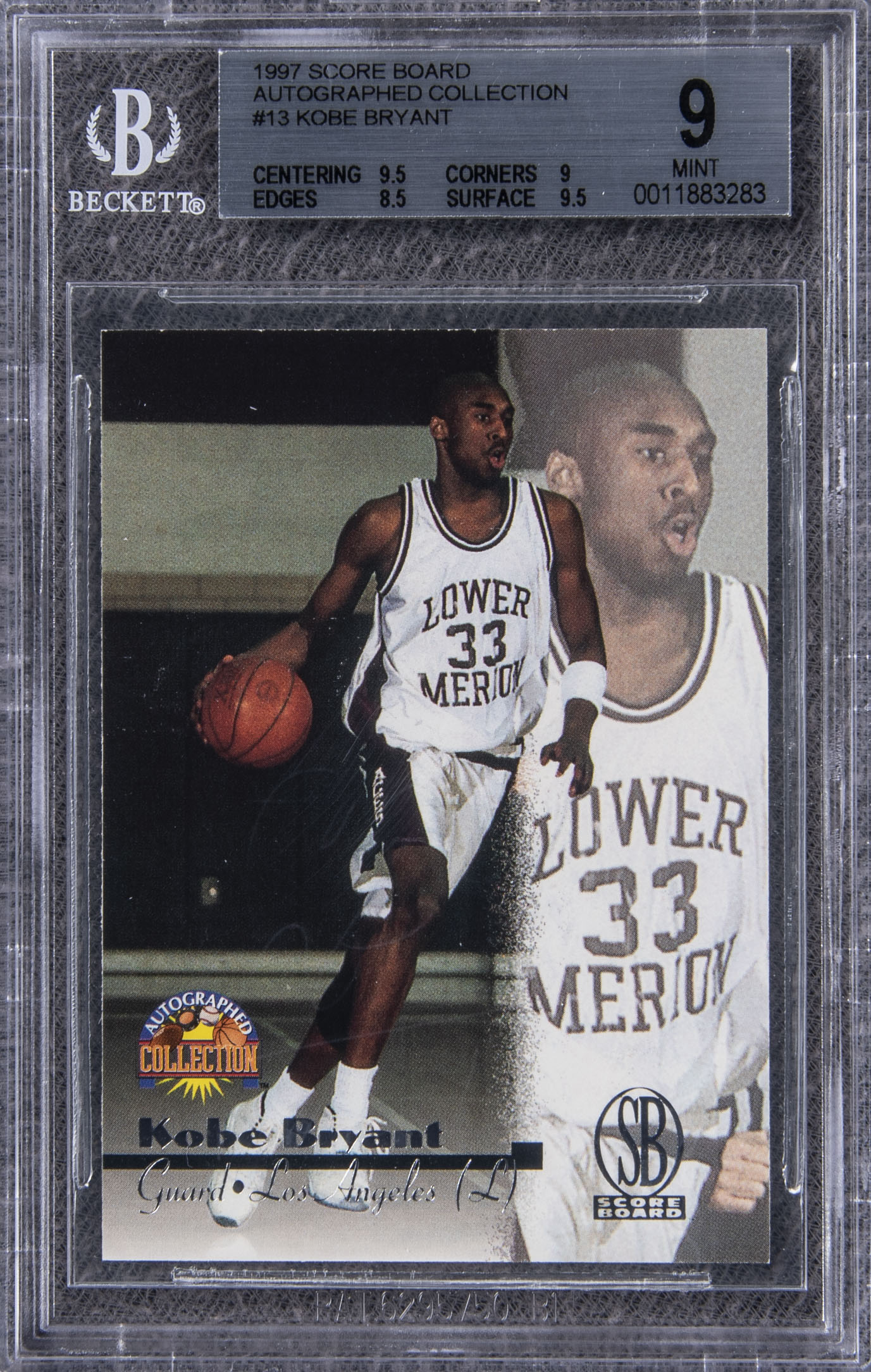 Lot Detail - 1997 Score Board Autograph Collection #13 Kobe Bryant Rookie Card - BGS MINT 9