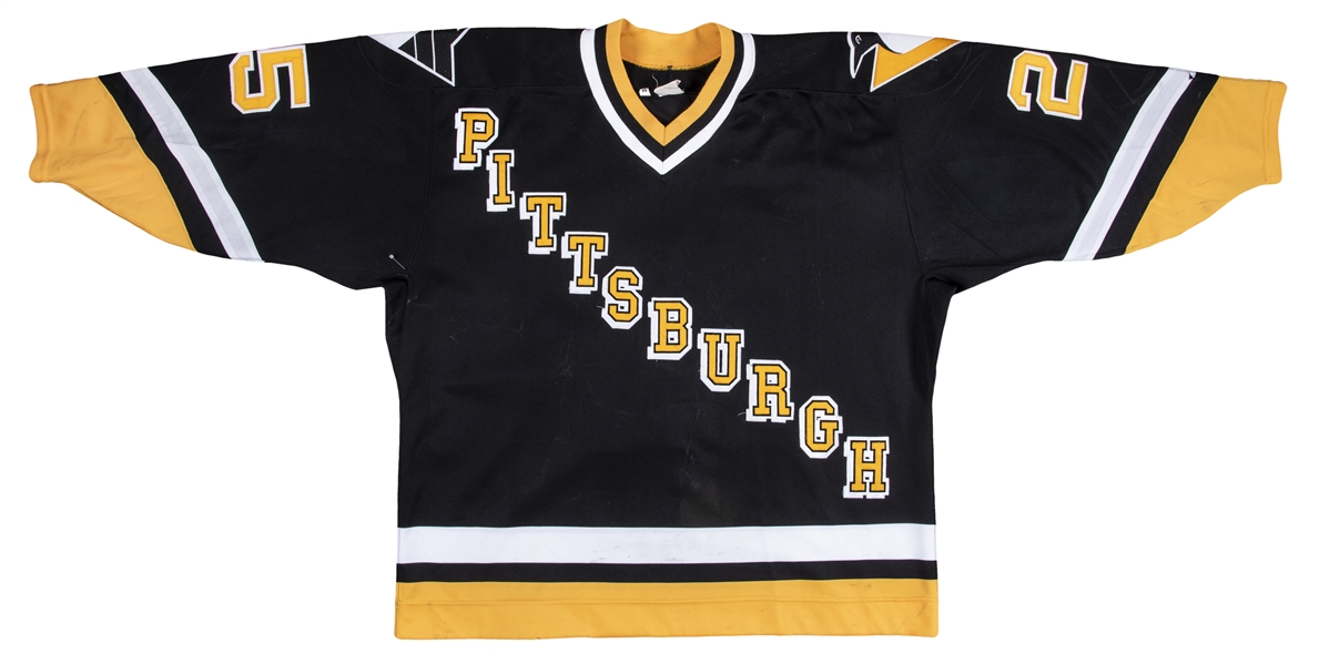 1991-92 Pittsburgh Penguins Road (Black) Set 1 Game Worn Jerseys 
