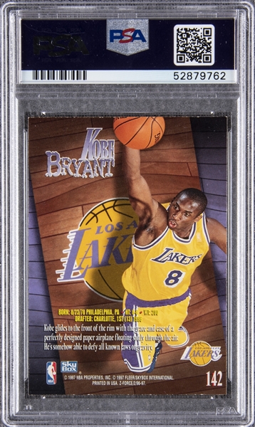 Lot Detail - 1996 SkyBox Z-Force #142 Kobe Bryant Signed Rookie 
