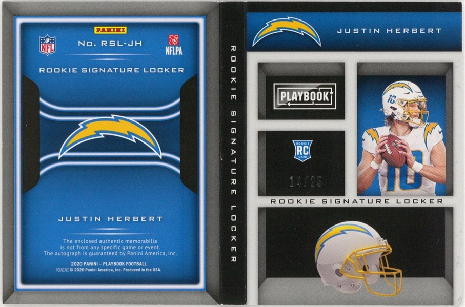 2020 Panini PLAYBOOK Factory Sealed HANGER Box and Rookie Cards of JUSTIN HERBERT! 30 Cards Try for EXCLUSIVE Rookie Autographs Plus Custom Mahomes and Herbert Cards Pictured 