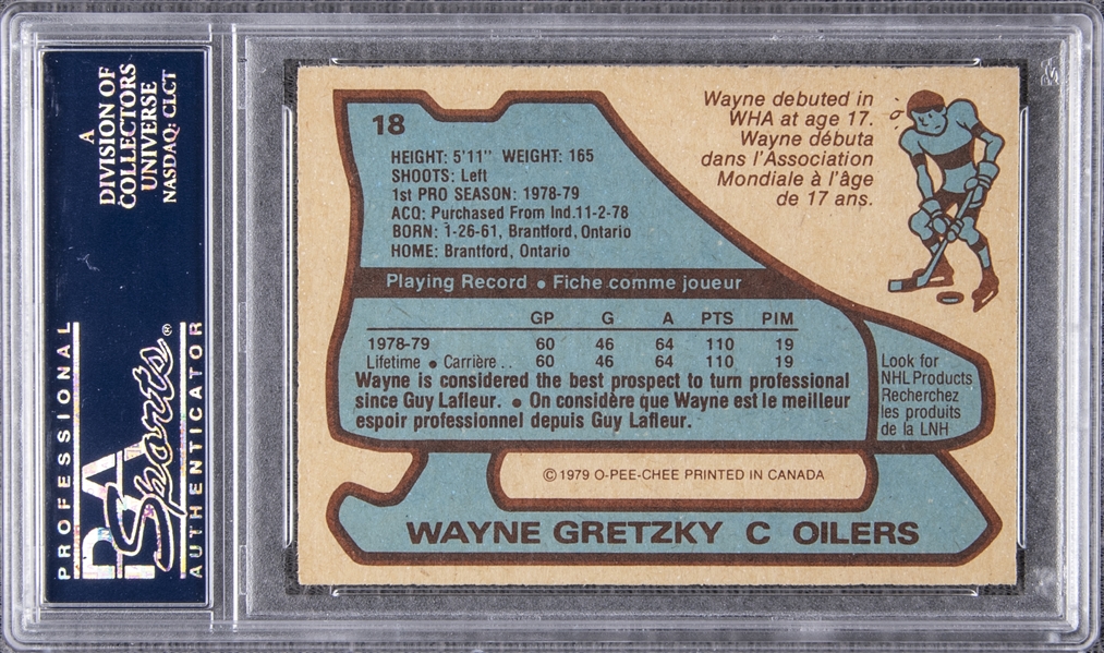 1979-80 and 1980-81 O-Pee-Chee Wayne Gretzky PSA-Graded Pair (2 Different)  - Including 1979-80 O-Pee-Chee Rookie Card on Goldin Auctions