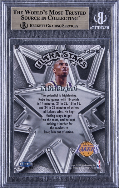 Lot Detail - 1997-98 Ultra Stars Gold #3 Kobe Bryant - BGS GEM 