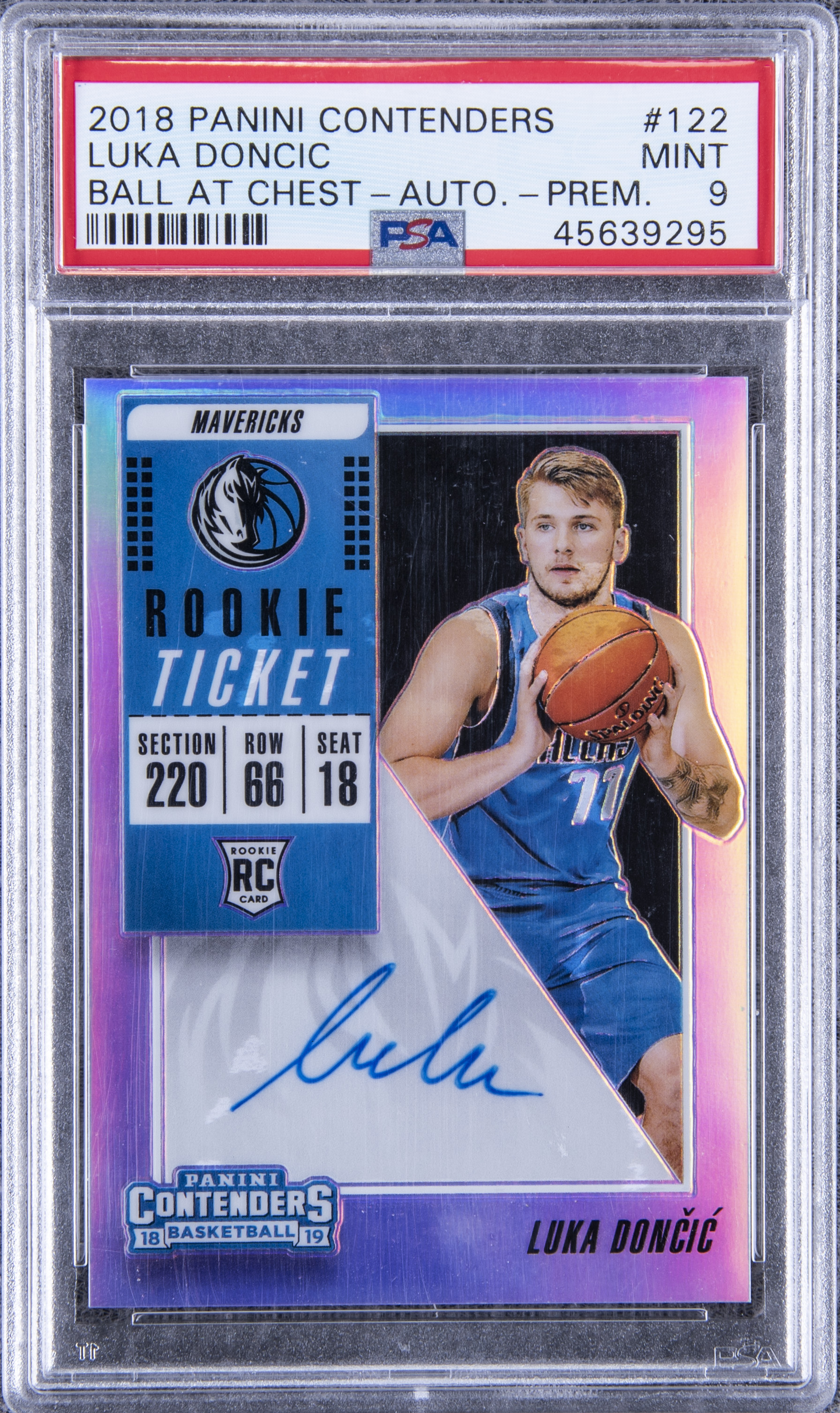 Lot Detail - 2018-19 Panini Contenders #122 Luka Doncic Ball At Chest
