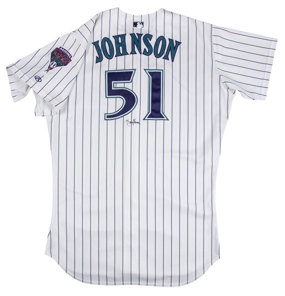 Lot Detail - Randy Johnson 2002 Game Used & Autographed Jersey
