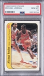 1986-87 Fleer Stickers #8 Michael Jordan Rookie Card – PSA GEM MT 10