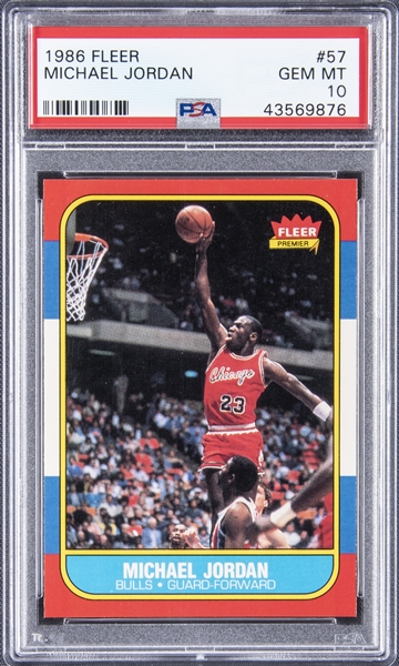1986-87 Fleer #57 Michael Jordan Rookie Card – PSA GEM MT 10 - A Well-Centered Example!