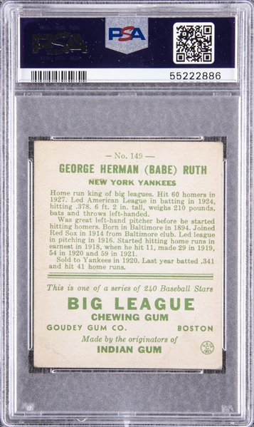 George Herman (Babe) Ruth, Big League Chewing Gum