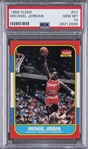 1986-87 Fleer #57 Michael Jordan Rookie Card - PSA GEM MT 10