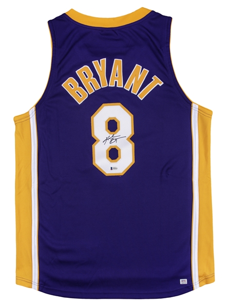Lot Detail - Kobe Bryant Signed Los Angeles Lakers Purple Jersey (PSA/DNA &  Beckett)
