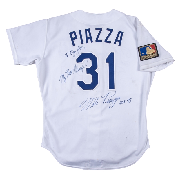 Lot Detail - 1994 Mike Piazza Los Angeles Dodgers Game Worn Jersey