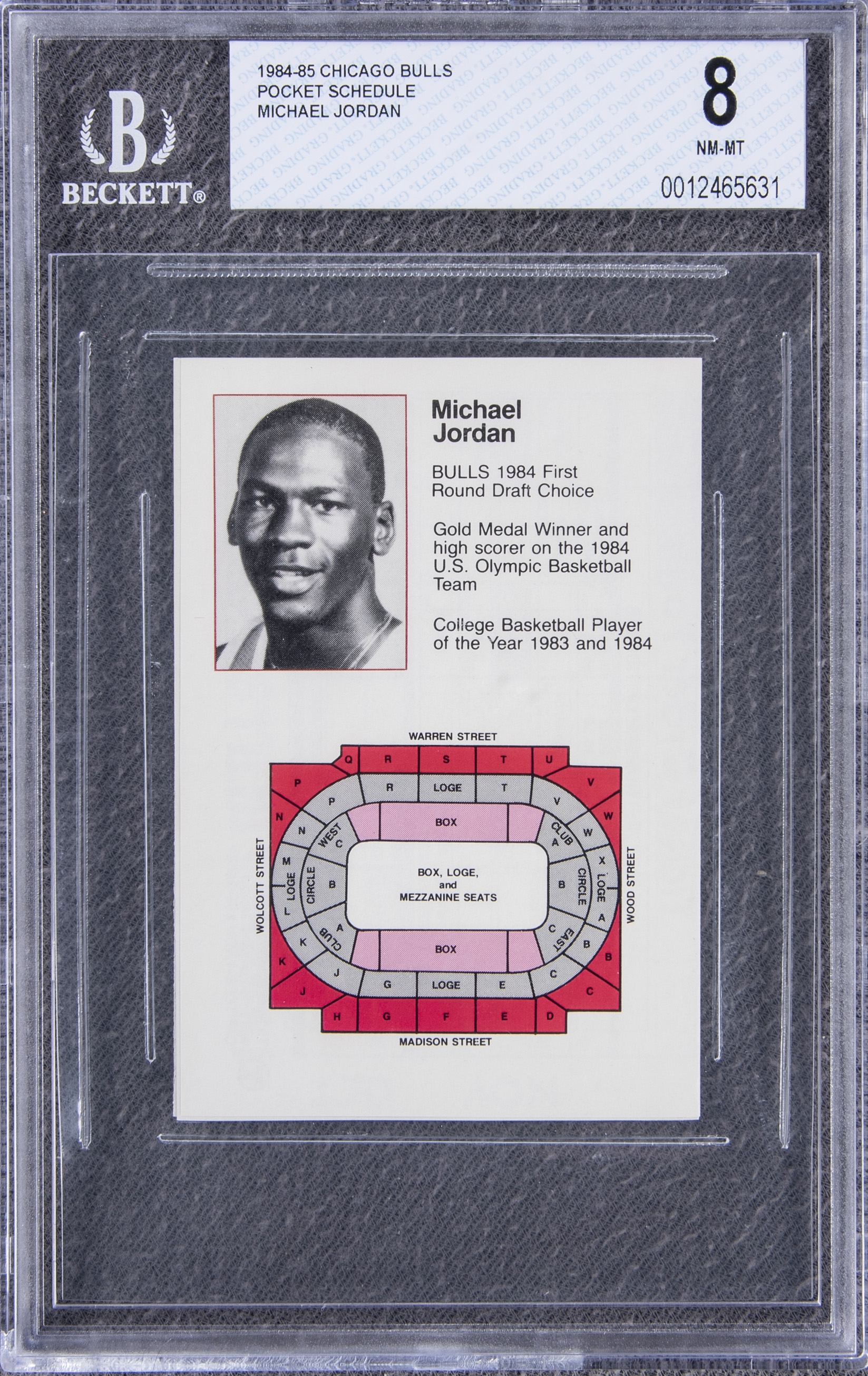 Lot Detail - 1984-85 Chicago Bulls Pocket Schedule Michael Jordan - BGS ...
