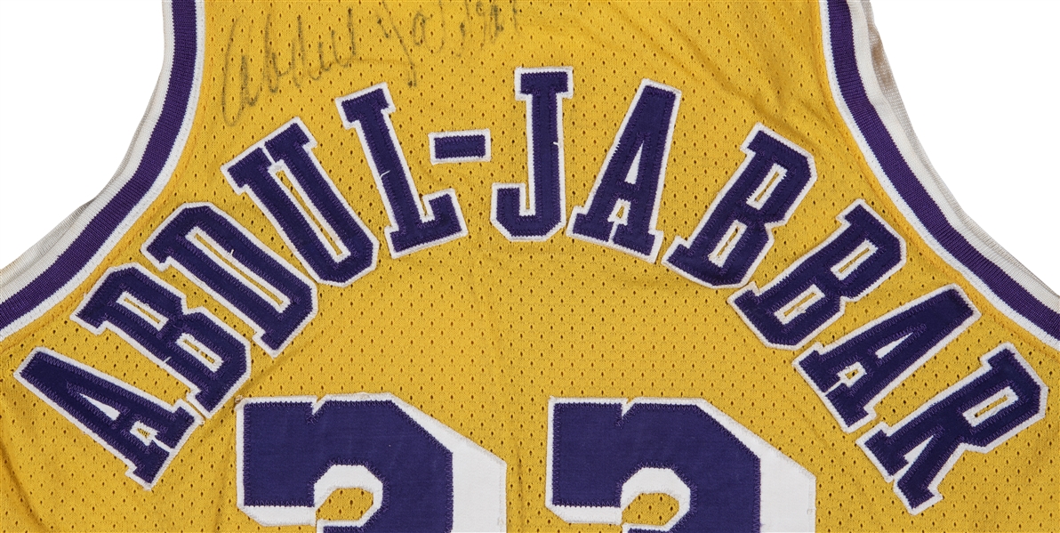 1978-85 Kareem Abdul-Jabbar Game Worn & Signed Los Angeles Lakers, Lot  #50117