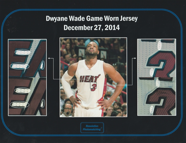 Lot Detail - 2014 Dwyane Wade Game Used & Photo Matched Miami Heat White  Home Jersey - Photo Matched To 6 Games (Resolution Photomatching)