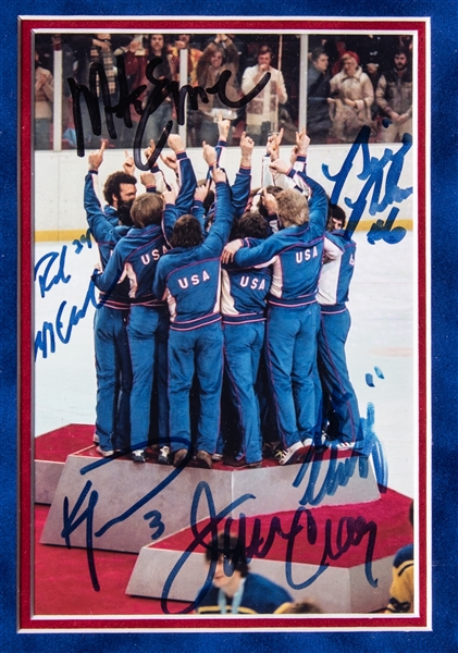 Miracle On Ice Jersey Team-Signed by (15) with Mike Eruzione, Jim