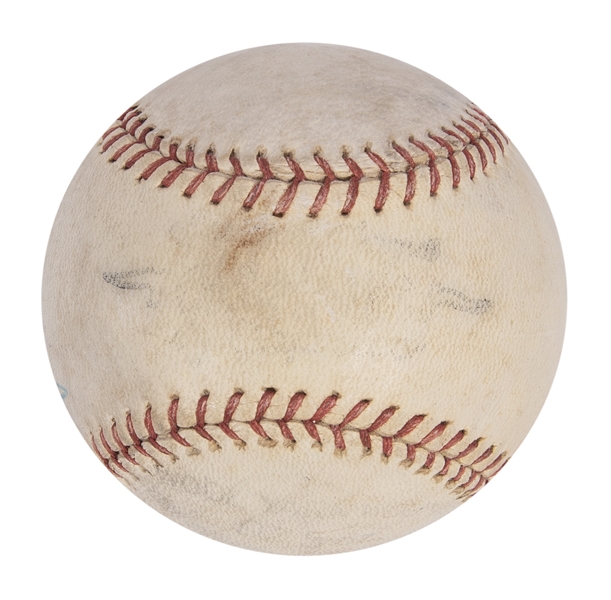 Sold at Auction: JACKIE ROBINSON SIGNED RED STITCHED BASEBALL