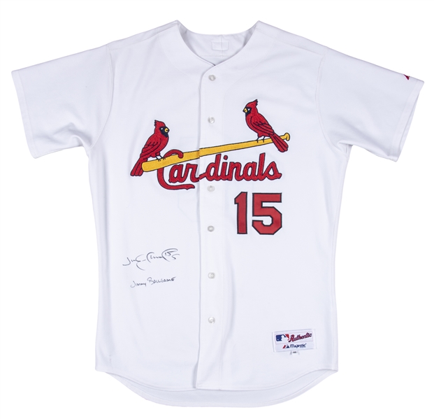 Jim Edmonds Autographed St. Louis Pro Style Baseball Jersey White (JSA)