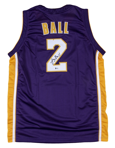 Lot Detail - Lonzo Ball Replica Los Angeles Lakers Autographed ...