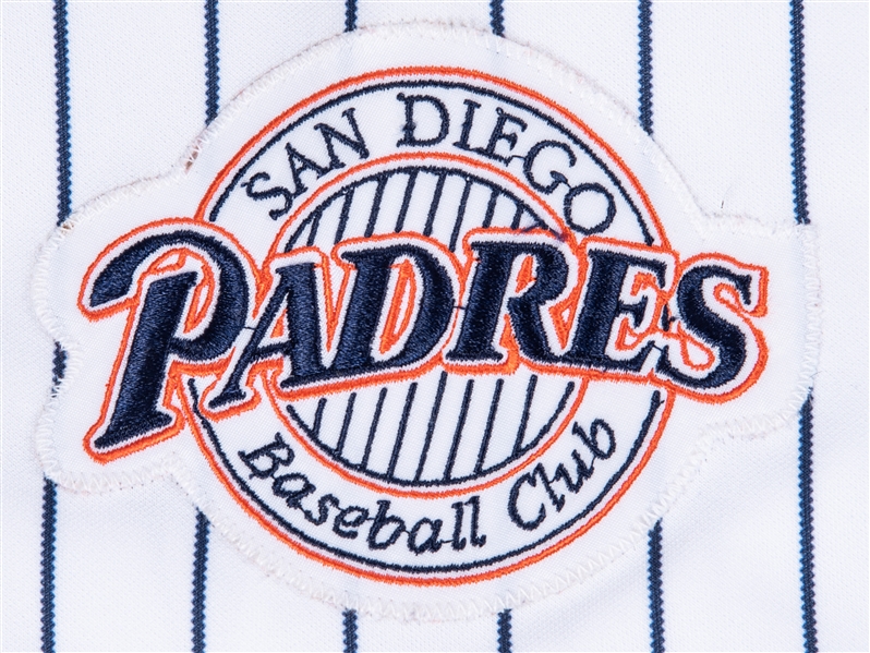 Lot Detail - 1997 Tony Gwynn Game Used & Signed San Diego Padres Pinstripe  Home Jersey With Jackie Robinson 50th Anniversary Patch (Gwynn Family LOA)