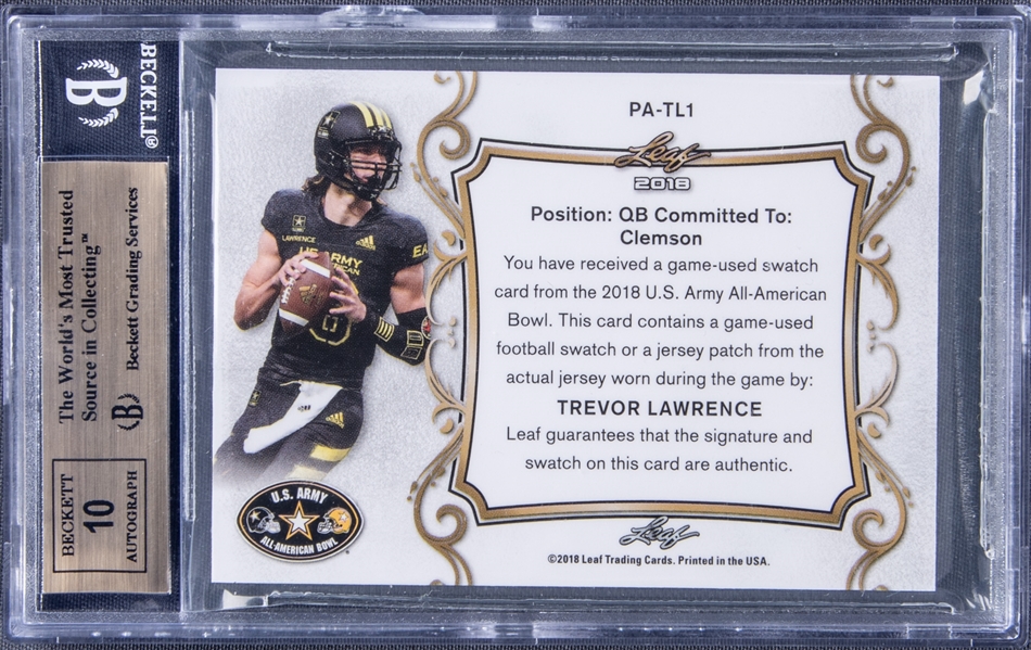 2018 Leaf U.S Army All-American Bowl Football #55 Trevor Lawrence Pre-Rookie Card 