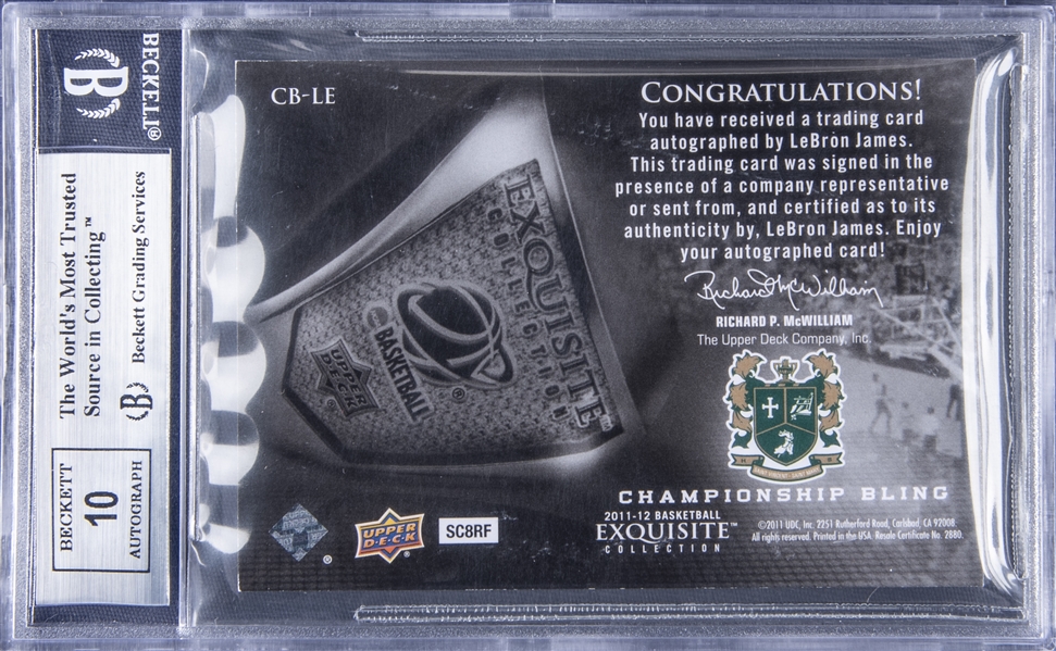 LeBron James 2011-12 Exquisite Collection Championship Bling