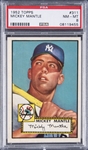 1952 Topps #311 Mickey Mantle Rookie Card – PSA NM-MT 8 - Mantles First Topps Trading Card!
