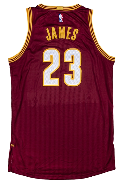 Authentic Lebron James Cleveland Cavaliers Jersey 52 SEWN Adidas