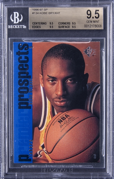 Lot Detail - 1996-97 Upper Deck SP #134 Kobe Bryant Rookie Card 