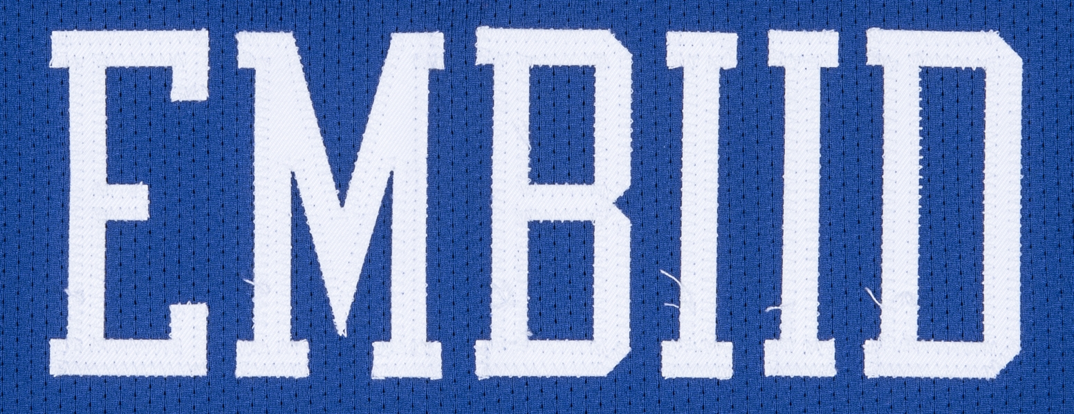 Joel Embiid Philadelphia 76ers Game-Used #21 Blue Jersey Worn During the  Second Quarter of the Game vs. Brooklyn Nets on April 17, 2023