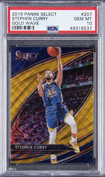 Lot Detail - 2019-20 Panini Select Gold Wave #207 Stephen Curry 