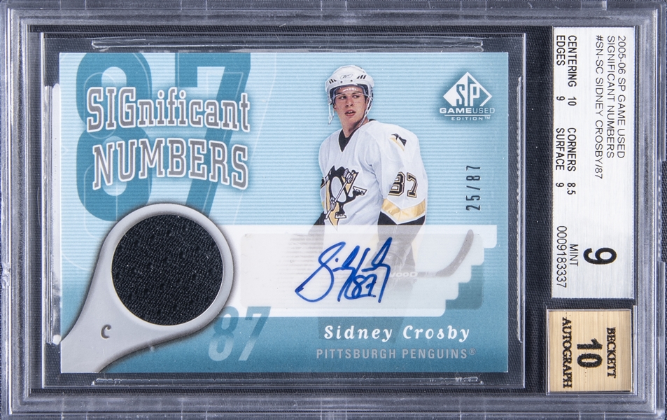2005-06 Sidney Crosby Game Worn Pittsburgh Penguins Rookie Jersey