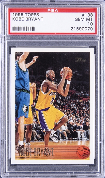 Lot Detail - 1996-97 Topps #138 Kobe Bryant Rookie Card - PSA GEM
