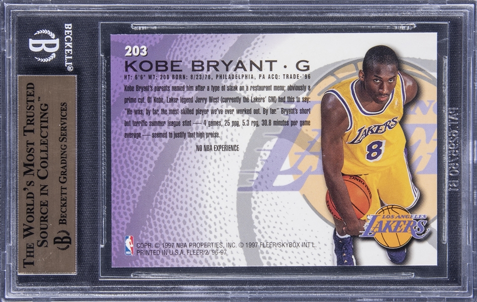 HOT本物保証NBA KOBE BRYANT 1996-97 Fleer Ultra BASKETBALL ROOKIE CARD No. 52 LOS ANGELES LAKERS コビー ブライアント レイカーズ ルーキーカード Fleer、Sky Box