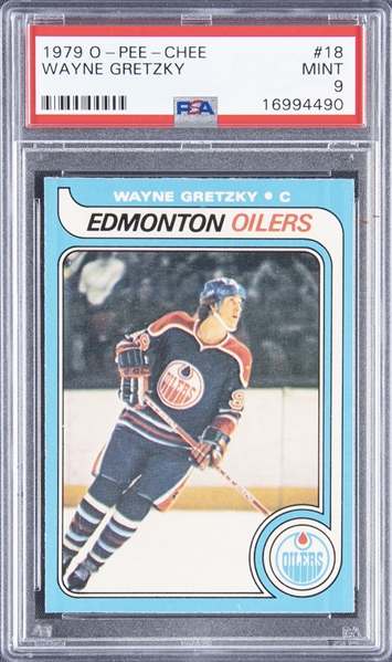 1979-80 O-Pee-Chee #18 Wayne Gretzky Rookie Card – PSA MINT 9