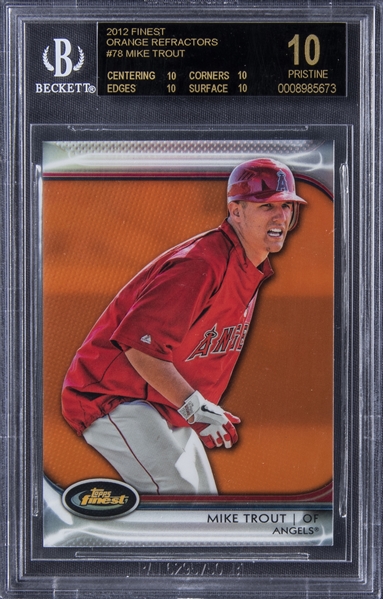 Mike Trout Refractor 1983 Retro 2018 Topps Chrome #83T-12, Angels –