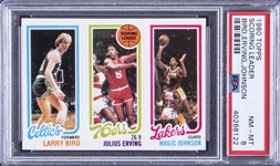1980-81 Topps Larry Bird/Magic Johnson Rookie Card – PSA NM-MT 8