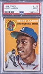1954 Topps #128 Henry Aaron Rookie Card – PSA MINT 9