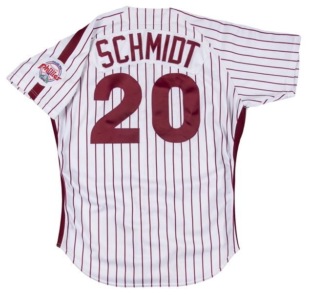 Lot Detail - 1988 Mike Schmidt Game Used Philadelphia Phillies White Home  Jersey
