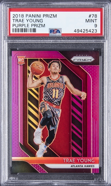 2018 Panini Prizm #78 Trae Young PSA 9 Mint Rookie Card RC 