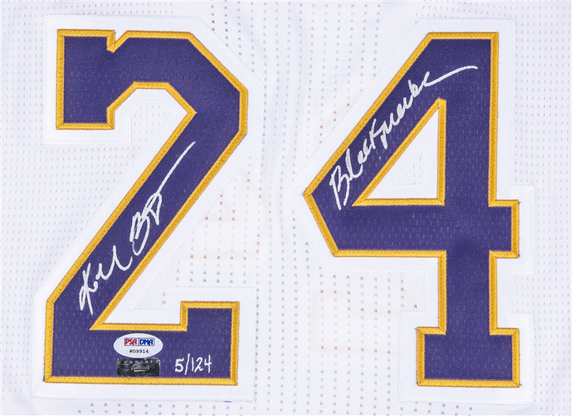 Kobe Bryant Signed Lakers Purple Jersey Inscribed 5X Champ #D/124 COA  Autograph
