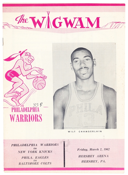 Sell or Auction Your Wigwam Wilt Chamberlain 100 Point Game Program