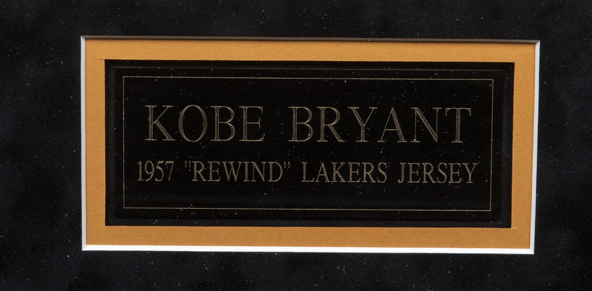 Kobe Bryant Los Angeles Lakers Autographed 1957 Rewind Gold Nike