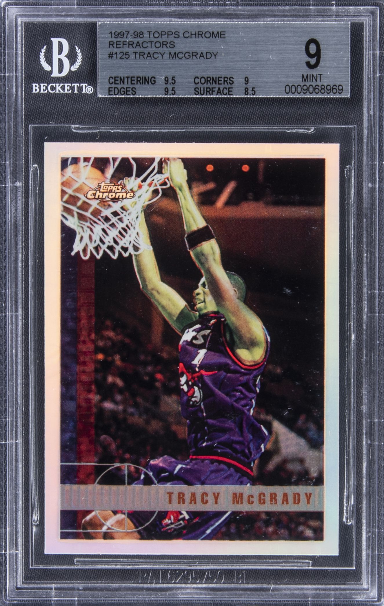 Lot Detail - 1997-98 Topps Chrome Refractors #125 Tracy McGrady Rookie ...