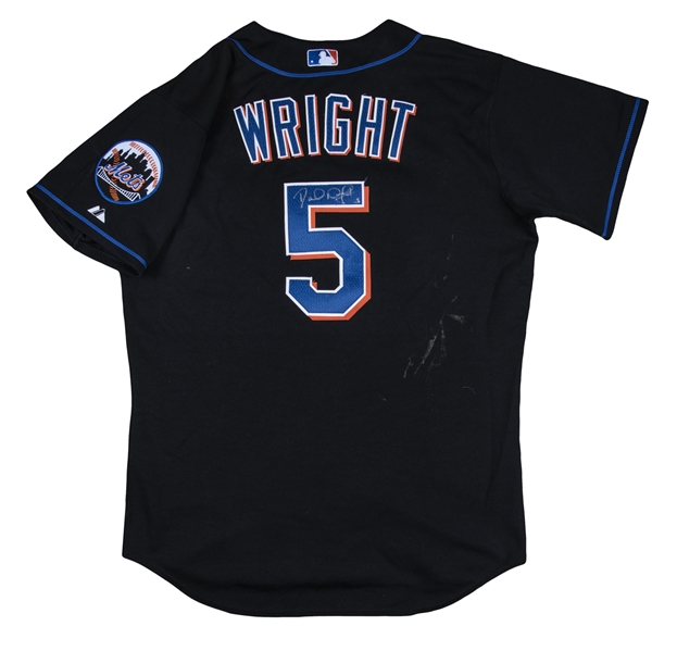 Lot Detail - 2005 David Wright Game Used & Signed New York Mets Alternate  Black Jersey (Henderson & Beckett)
